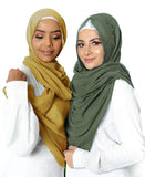 Icw WomenS Light Weight Premium Wrinkle Ironless Crinkle Cotton Hemp Summer Scarf Stoles Shawl Head Scarves For Girls (Pack Of 