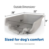 PuppyGoHere Dog Litter Box, Misty Gray Color, Extra Large Size, Durable & Pet Safe Puppy Litter Box, Indoor Open Top Entry Dog L
