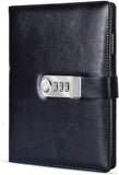 Accuprints Pu Leather 2024 Notebook Diary With Lock, Size 6 By 8 Inch Or A5 With Combination Password Journal Pages 200 Undated