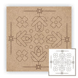 NameHaus Geometric Mandala Wooden Wall Art | Floral Laser Cut Pattern Board for Living Room, Bedroom & Office | Flower Design (6
