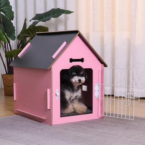 Dog House Indoor for Small Dogs or Cats, Cozy Wooden Design, Small Indoor Bed House, with Air Vents and Elevated Floor Warm Dog