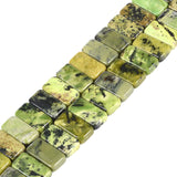 20mm Australian Chrysoprase Fashion Flat Rectangle Loose Beads Double Holes DIY Jewelry Making Strand 8