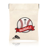 DOSTATNI Baseball Snack Bags Baseball Treat Bags Mini Storage Bag Canvas Favor Bag Squeeze Top Portable Base Ball Team Gift for 