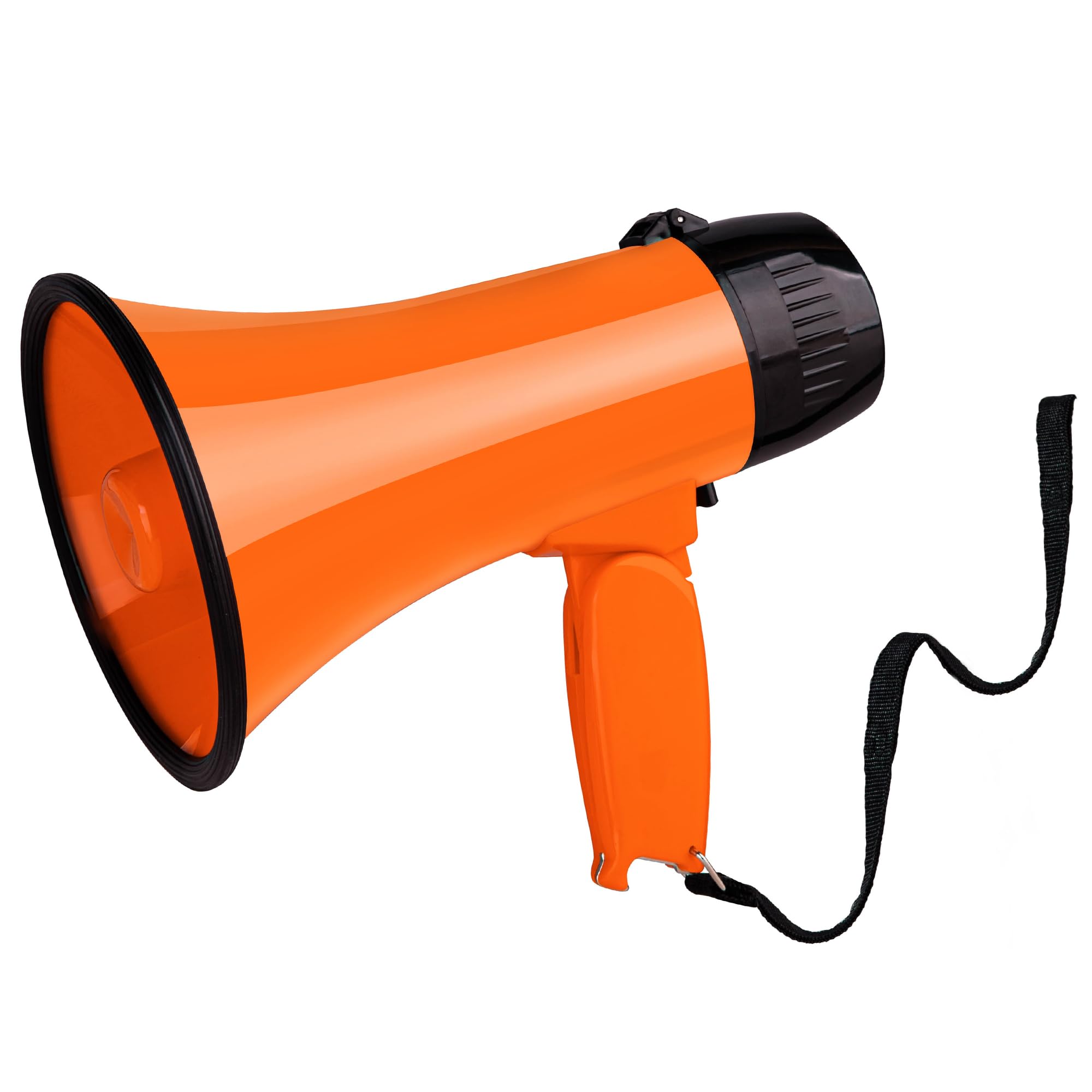 Mymealivos Portable Megaphone Bullhorn 20 Watt Power Megaphone Speaker Voice And Siren/Alarm Modes With Volume Control And Strap (Orange),Megaphones