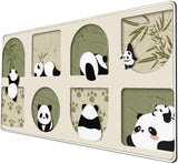 Nasdalgias Cute Kawaii Panda Desk Mat Large Beige Mouse Pad XXL Mouse Pad Keyboard Mat, Cute Desk Accessories Office Decor, Exte