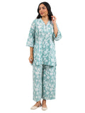 Libas Women'S Cotton Co-Ords (400435_Green_S)
