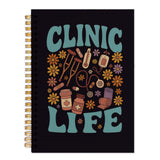 kunlisa Boho Floral Medical Spiral Notebook Journal 5.5x8.3, Healthcare Worker Gifts, Medical Students School Gifts, Nurse Docto