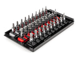TEKTON 1/4 Inch Drive Hex and Torx Bit Socket Set with Rails and Tray, 31-Piece (5/64-5/16 in., 2-8 mm, T6-T30) | SHB90204