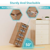 12 Pack Shoe Storage Bins, Waterproof Storage Boxes, Shoe Containers For Sneaker Display, Hat Organizer, Stack-able Cardboard Bo