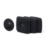 Curio Home Goods Ionic NonScratch Dish Sponges with Magnetized Holder, Odor Resistant Synthetic Scrub Sponges, 3 Pack, Black