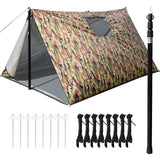 All-Round Protection:LYN 4 Person Instant Pop Up Camouflage Shelter Emergency Tent,Thermal Waterproof Ultralight Bugout with Scr