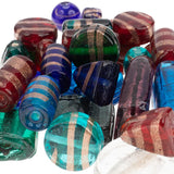 Craft County Assorted Bead Mix - 1 lb Gold & Silver Foil Beads - Assorted Shapes