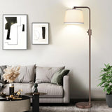 Nintiue [Upgraded] Dimmable Floor Lamp, 1000 Lumens LED Edison Bulb Included, Modern Arc Standing Tall Brown Floor Lamp for Livi