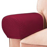 Roytub Stretch Couch Arm Covers, Breathable Armrest Covers for Sofas and Chairs - Scratch-Resistant, Protect and Decorate Your Sofa (Medium, Burgundy, 2PCS)
