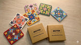 MOYEN Natural Wood Pulp Sponges for Household Cleaning, Decorative Art Prints, Scrub and Scouring Sponges