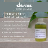 Davines Momo Moisturizing Shampoo For Dry And Dehydrated Hair, 8.45 Ounce