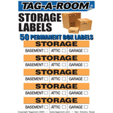 Uboxes Storage Labels, Multicolor, MOVINGLABS50
