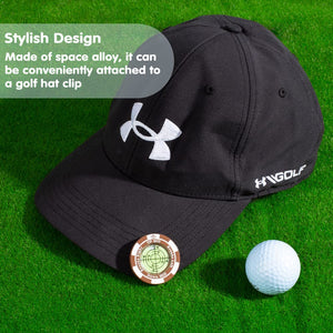 SlopeMaster ProGreen Reader - Golf Hat Clip Ball Marker with High Precision Green Reading Aid Golf Accessories for Men Women(Bro