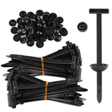 Nainil Enterprise 150 Pcs TType Push Mount Cable Ties For Car & Bike | Heavy Duty Nylon Panel Retainer Zip Ties For Wires, Cabl
