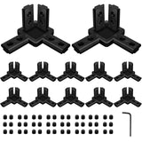 Seekliny 12pcs 3030 Hardware 3-Way Corner Bracket Angel Connector 3030 Aluminum Extrusion V-Slot Accessories T-Slotted with Scre