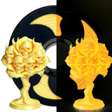 Lemon Yellow Glow in The Dark 1.75mm PLA Filament with Smooth Surface, Bright Luminous Yellow 3D Printer Filament, 1kg (2.2lbs) 