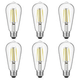 Gozelux Vintage LED Edison Bulbs, 6W, Equivalent 60W, High Brightness Daylight 5000K, ST58 Antique LED Filament Bulbs with 90+ C