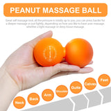 MURLIEN Peanut Massage Ball, Double Lacrosse Ball for Myofascial Release, Trigger Point Therapy, Muscle Relief, Acupoint Massage