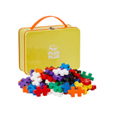 PLUS PLUS Building Set with Metal Suitcase, Open Ended Stem Toy for Toddlers and Preschool, 70 Big Basic Interlocking Pieces