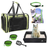 Cat Carrier Soft-Sided & Folding Cat Travel Litter Box, Fit for Pet Up to 20Lbs, 17.7' * 11.8 * 11.8 inches Cat Bag for Travelin