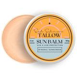 Tallow Sun Balm, tinted - with grassfed tallow, castor oil, zinc oxide | Mineral Sunscreen | Natural, Clean, Organic | Reef Safe
