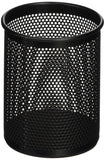EKTA STATIONERY Black Single Round Mesh Metal Pen Pencil Tool Holder Table Desk Organizer for Home Office
