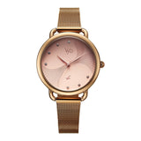 Fastrack Vyb 6.0 Classiqu Quartz Rose Gold Round Dial Women'S Watch | Stainless Steel Mesh Strap Material | Watches For Women An