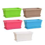 Ugaoo Bellow Rectangle Window Planter Set Of 5 | Multicolour | Long & Deep Planters For Balcony Railings, Windowsills & Garden