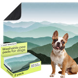 PetSpy Washable Pee Pads for Dogs 2-Pack (18x24) - Waterproof Reusable Puppy Pads No-Slip Surface - Stylish Dog Potty Training P