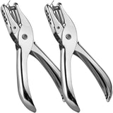 Decymis 2 Pieces Small Single Hole Punch, 1/4 Inch One Hole Paper Punch with 8 Sheet Capacity, Punch Accuracy, Hole Puncher Sing