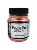 Jacquard Pearl Ex Pigment Powder 0.75 oz Super Copper - Loose Mica Powder for Epoxy Resin, Watercolors, Calligraphy Ink & Clay -