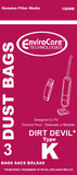 EnviroCare Replacement Vacuum Cleaner Dust Bags made to fit Royal Dirt Devil Type K Broom Vacs 3 pack