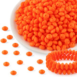 Kovict 300Pcs 12mm Silicone Lentil Beads, Silicone Spacer Beads for Necklace Bracelet Keychain Pens Craft(Orange)