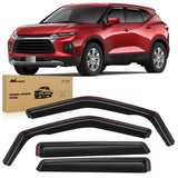 Nilight Durable in Channel Rain Guards for Chevy Blazer 2019 2020 2021 2022 2023 2024 2025 Window Deflectors, Vent Window Visors