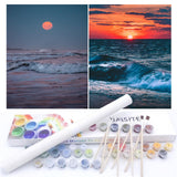 BAISITE Paint by Numbers Kit for Adults Beginners,12 Wx16 L 2 Pack Canvas for Painting Kits for Adults in Colorful Box-BAIPBN607