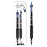 Uniball Signo 207 Gel Pens, 0.7mm Medium Blue, 2 Pack, ArchivalQuality Ink, QuickDrying, WaterResistant, Stainless Steel Tip