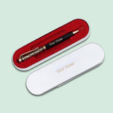 Celebr8 Customized Name Engraved Metal Pen for Men | Personalized Blue Ink Signature Writing Pen | Premium Office Stationery | F