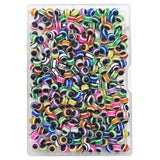 INSPIRELLE 300 Pieces 6mm Mixed Color Round Resin Turkish Evil Eye Beads for for Jewelry Bracelet Craft Making