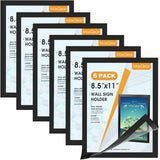 MaxGear Sign Holder 8.5 x 11 Wall Mount, Magnetic Clear Plastic Sign Holders, Self Adhesive Display Picture Frames, Display in P