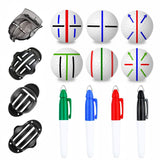 Professional 8 Pack Precision Golf Ball Marker Set, Upgrade Your Golf Accessories with 4 Marking Stencils and 4 Vibrant Colors, 