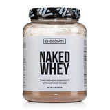 Naked Whey Chocolate Protein Powder - Only 3 Ingredients - Grass Fed Whey Protein Powder, Organic Chocolate and Organic Coconut 