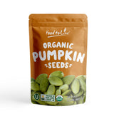 Food to Live Organic Dry Roasted Pumpkin Seed Kernels with Himalayan Salt, 8 Ounces Non-GMO, Oven Roasted Whole Pepitas, No Oil 