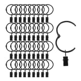 Suneration 36 Pack Openable Curtain Rings with Clips Metal Hangers Ring 2 inch Interior Diameter Rust Proof for Heavy Duty Vinta