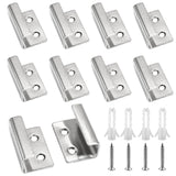 Luomorgo 10 Pcs Tile Display Hanger, Stainless Steel Wall Mounted Hook Fastener Bracket, Heavy Duty for Mirrors, Picture Frame C