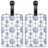 Nautical Luggage ID Tags Suitcase Identification Cards Set of 2